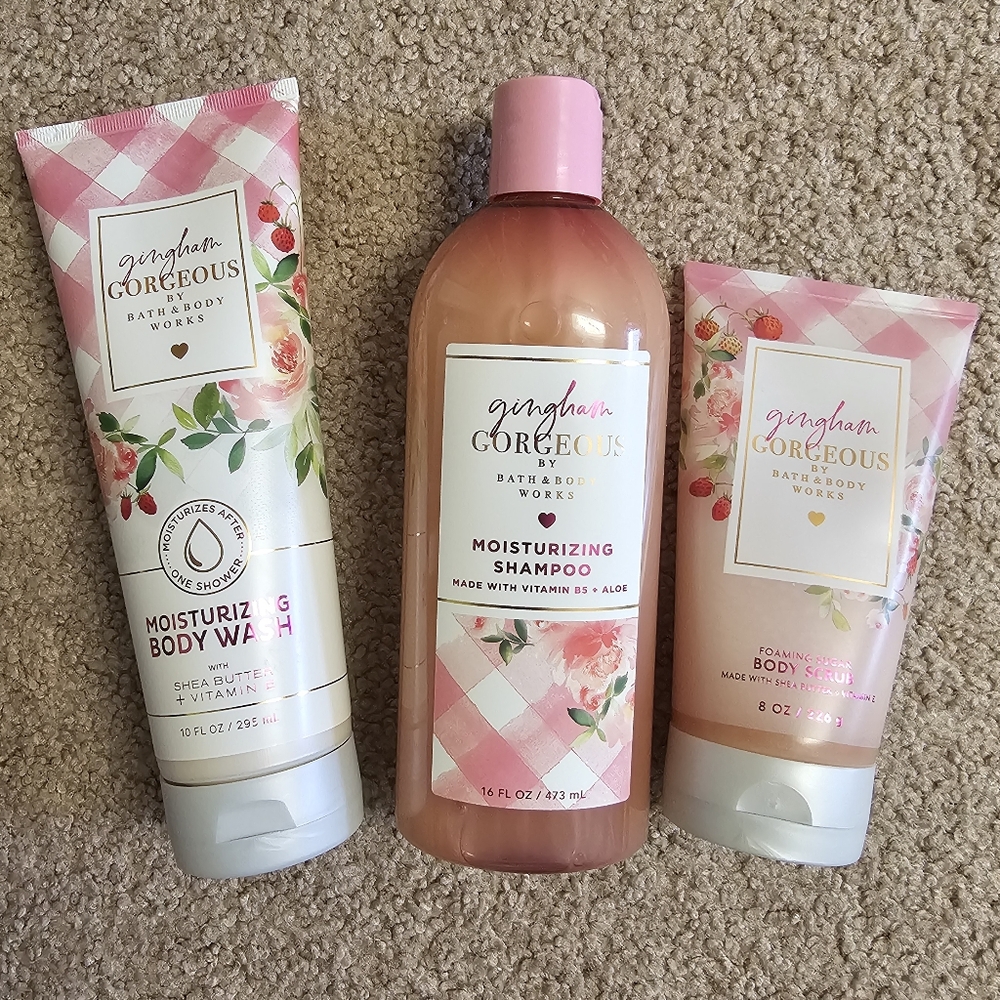 Gingham Gorgeous Bath & Body Works Set NEW